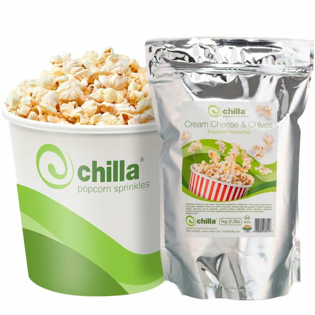 chilla popcorn sprinkles 1kg cream cheese and chives 1