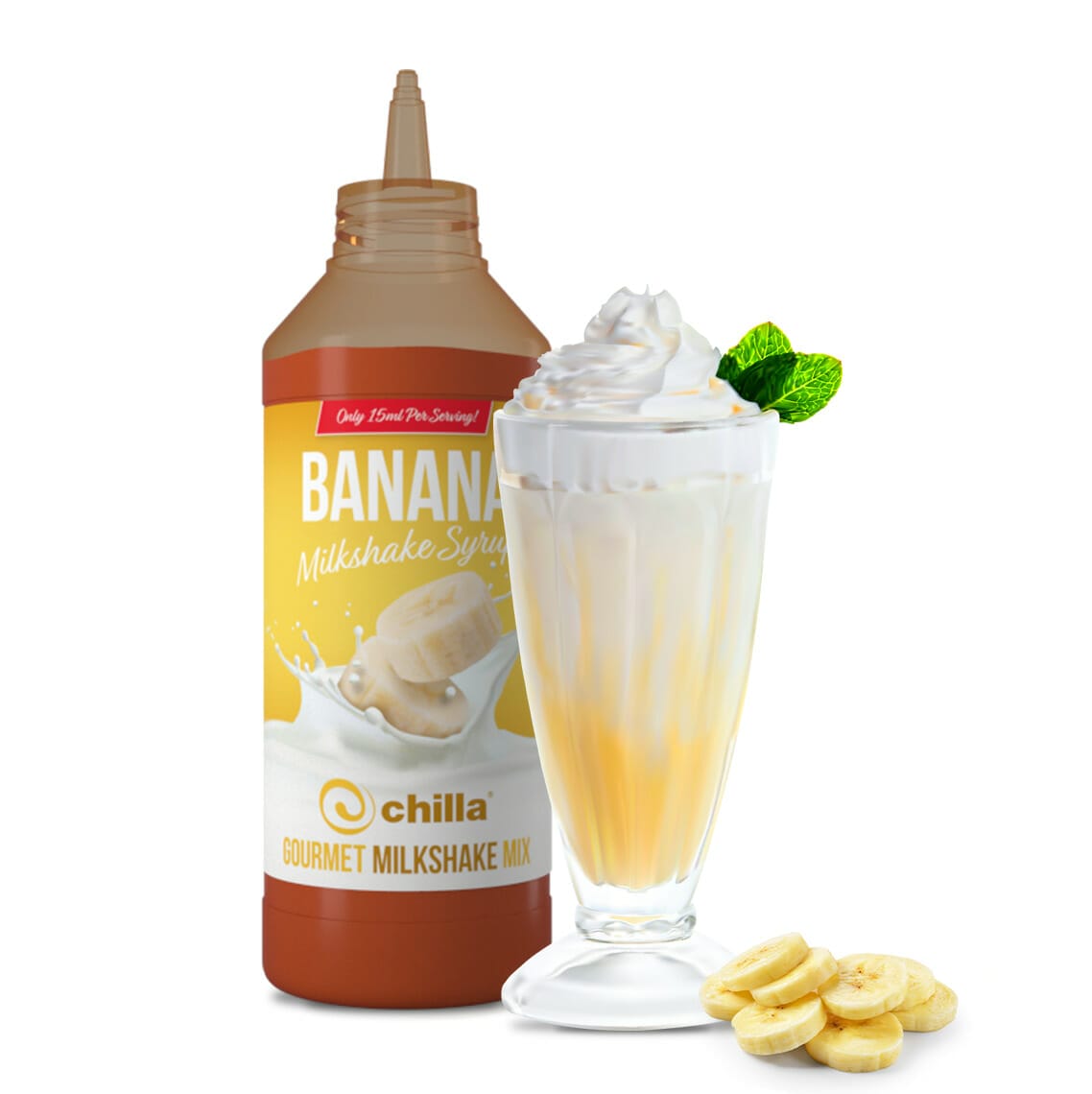 Chilla Banana Milk Shake Syrup 1lt