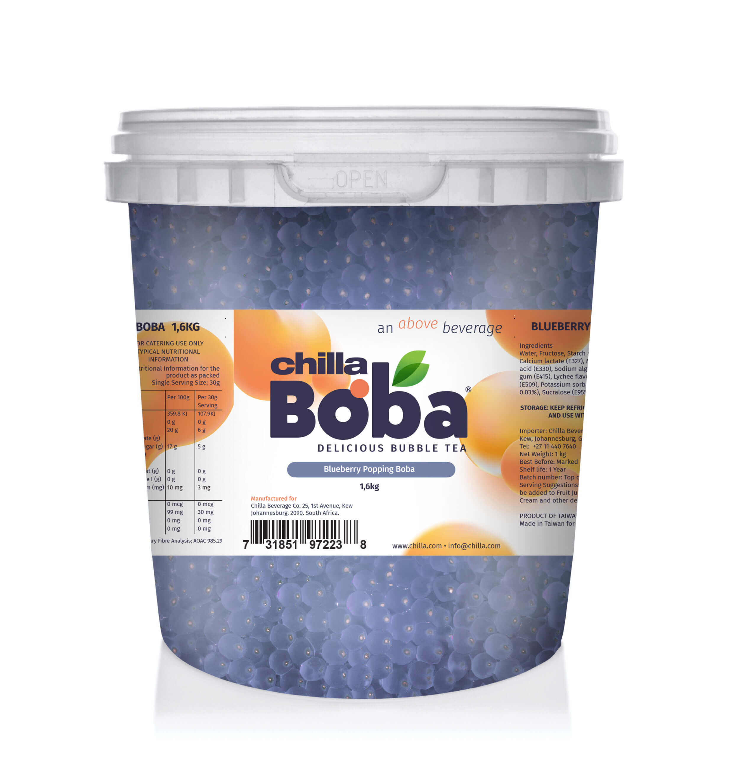 Blueberry Popping Boba 1.6kg