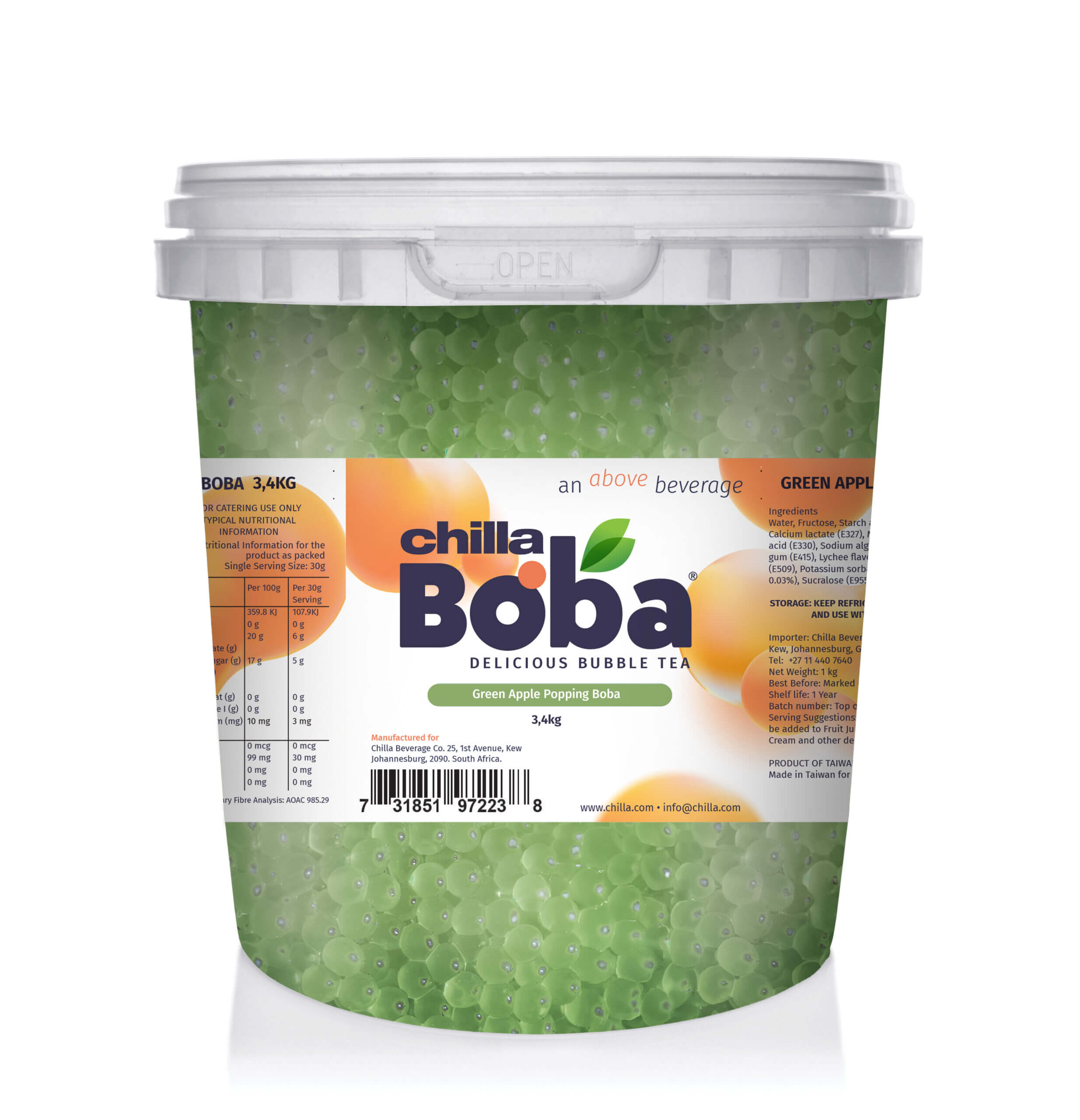 Green Apple Popping Boba 3.4kg